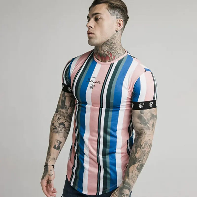 Summer Fitness Short Sleeve Running T-Shirt for Men