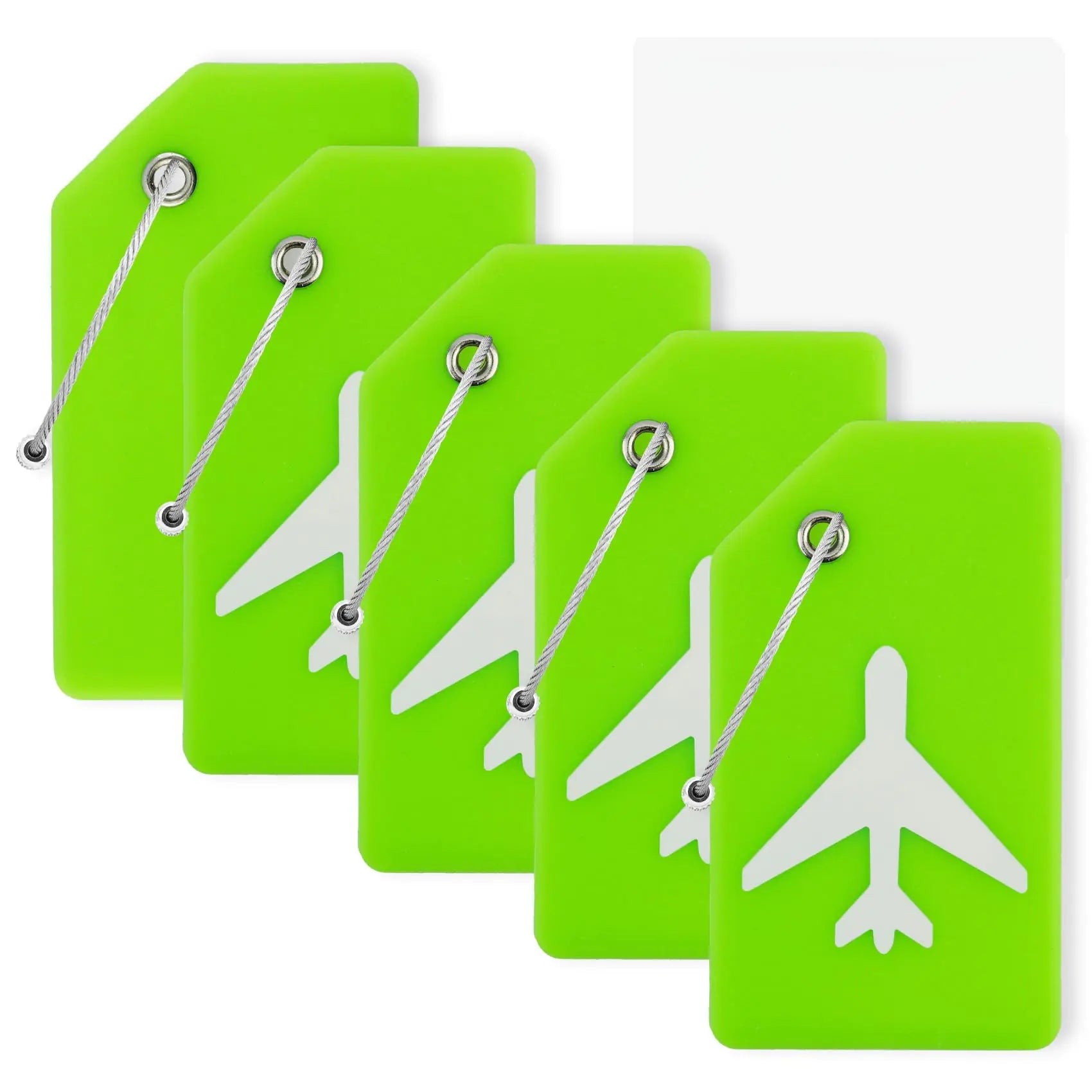 5 Pack Luggage Tags for Suitcases Luggage Tag Silicone Luggage Tags Suitcase Tags with Name ID Card Quickly Spot Travel Tags Luggage Identifiers Bag Tags for Luggage Baggage Handbag(Green)