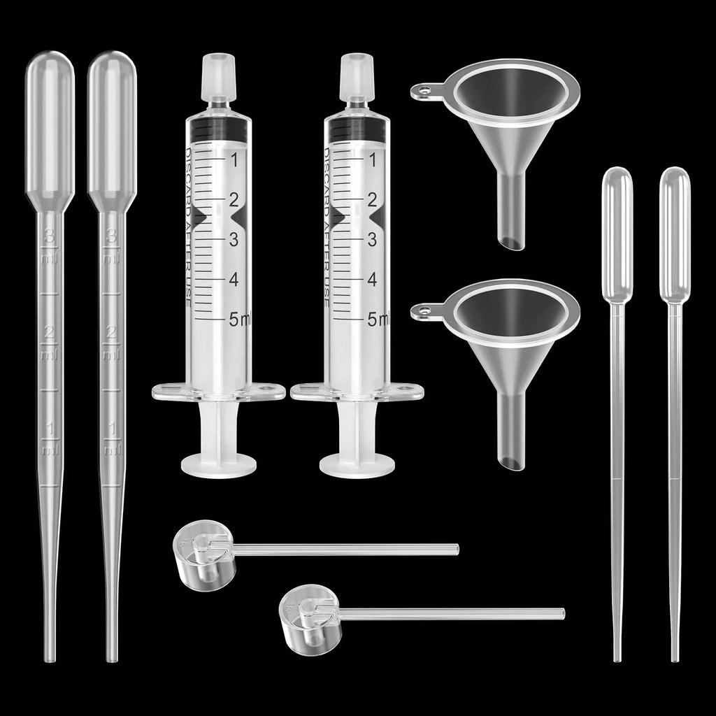 2 Set Perfume Refill Tool Kit Plastic Perfume Syringe Extractor for Liquid Cologne Fragrance Sample Essential Oils Travel Use