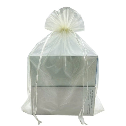 LYSXP 30PCS Organza Bags 10x14InchIvory Large Sheer Organza Bags Wedding Favor Bags with Drawstring Party Christmas Candy Bags…