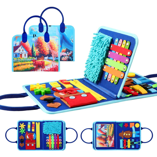 Fidget Blanket for Adults with Dementia Dementia Activities for Seniors Alzheimers Products Multi-Use Busy Sensory Board Valentines Day Gifts Dementia Products for Elderly and Children with Autism