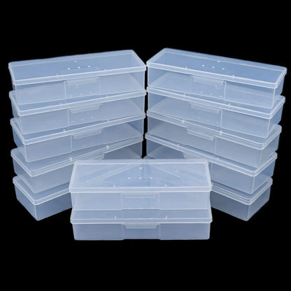 Lokyango Clear Manicure Tool Box Personal Nail Box Storage Case for Organizing Plastic Nail Tool Box for Manicure Pedicure Kit (12pcs)