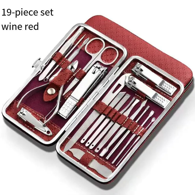 19-Piece Professional Manicure and Pedicure Tool Set