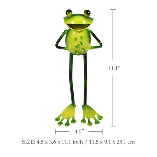 Creative Iron Frog Sculpture for Home and Garden Decor