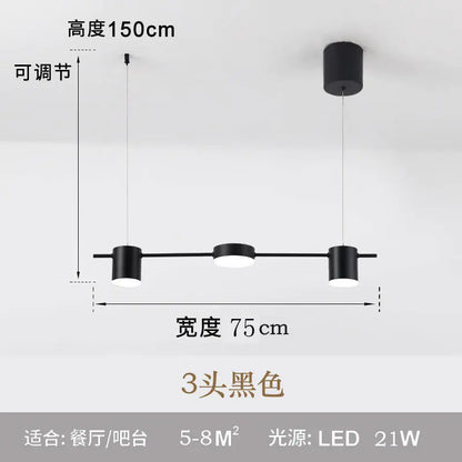 Minimalist LED Linear Pendant Light for Home Decor 110V