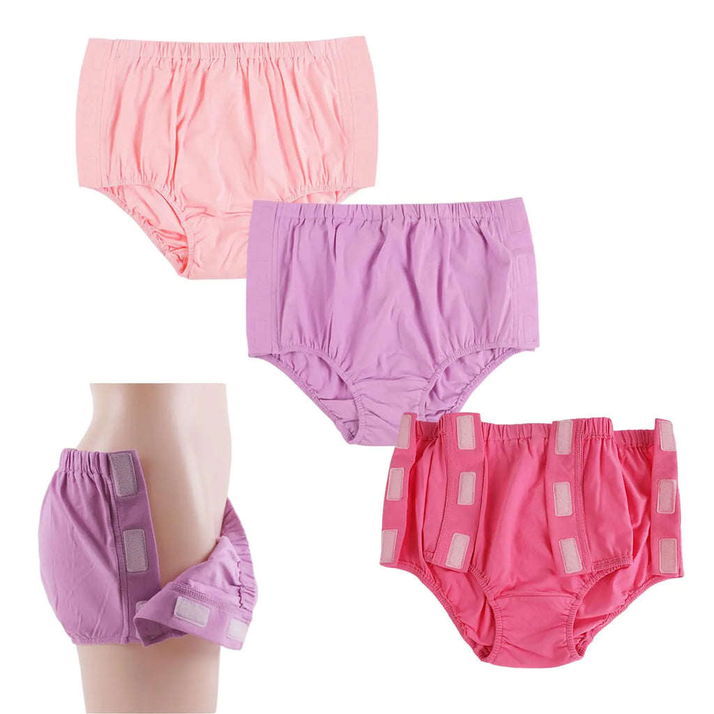 3 Pack Cotton Post Surgery Underwear for Women Adaptive Underwear Tear Away Underwear Reusable Incontinence Underpants